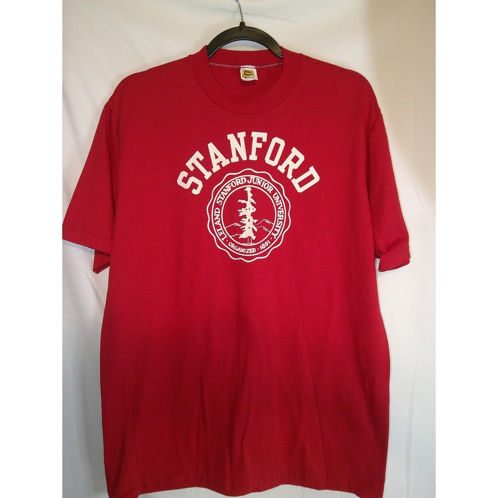 RARE Vintage 70's‎ Velva Sheen Single Stitch Stanford University TShirt Mens XL